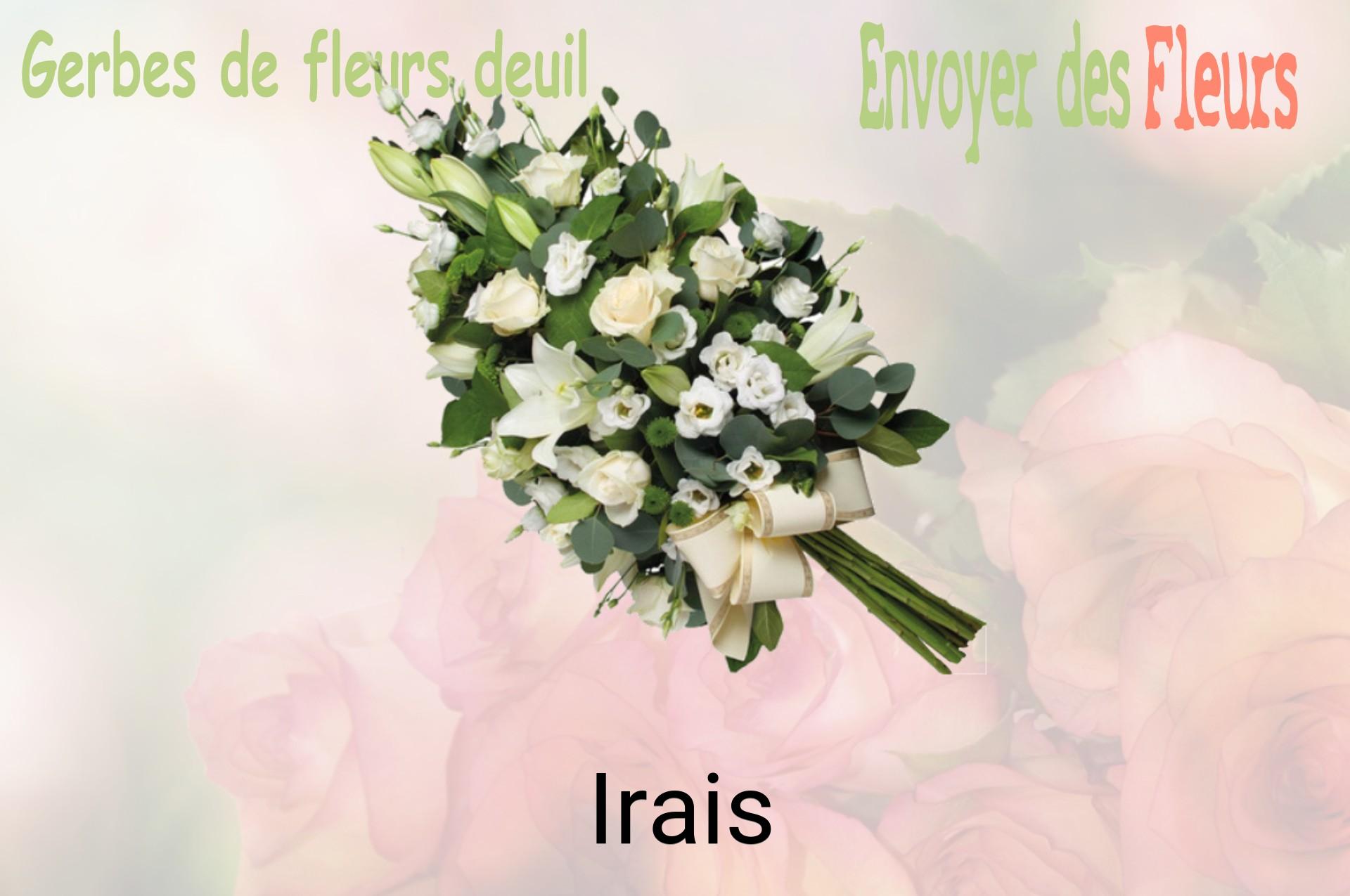 Gerbe de fleurs de deuil livrée à Irais